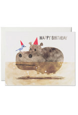 Happy Birthday Bird & Hippo Greeting Card