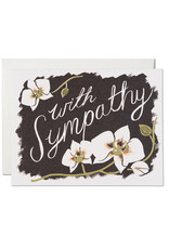With Sympathy Orchids Greeting Card