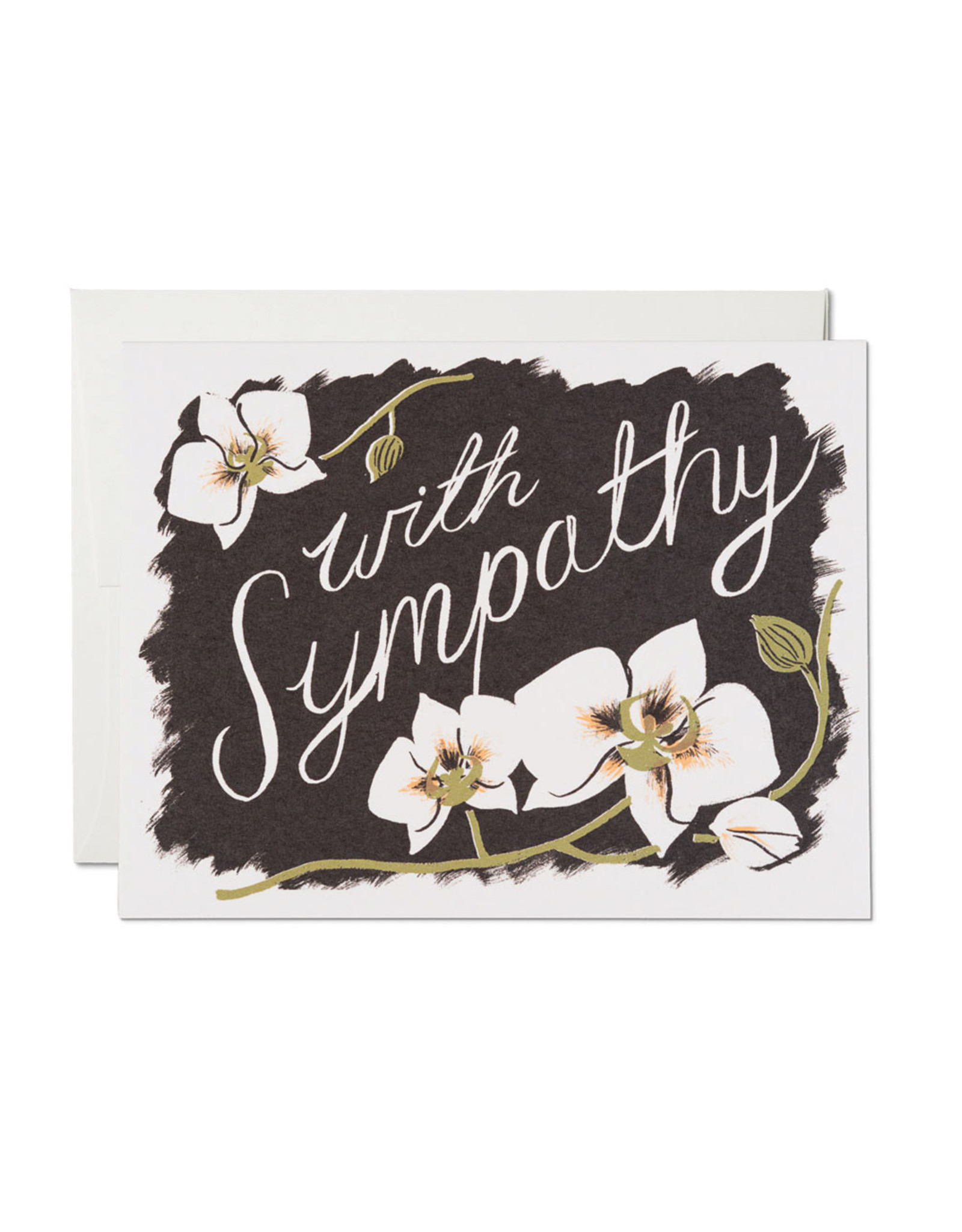 With Sympathy Orchids Greeting Card