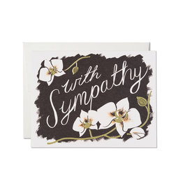 With Sympathy Orchids Greeting Card