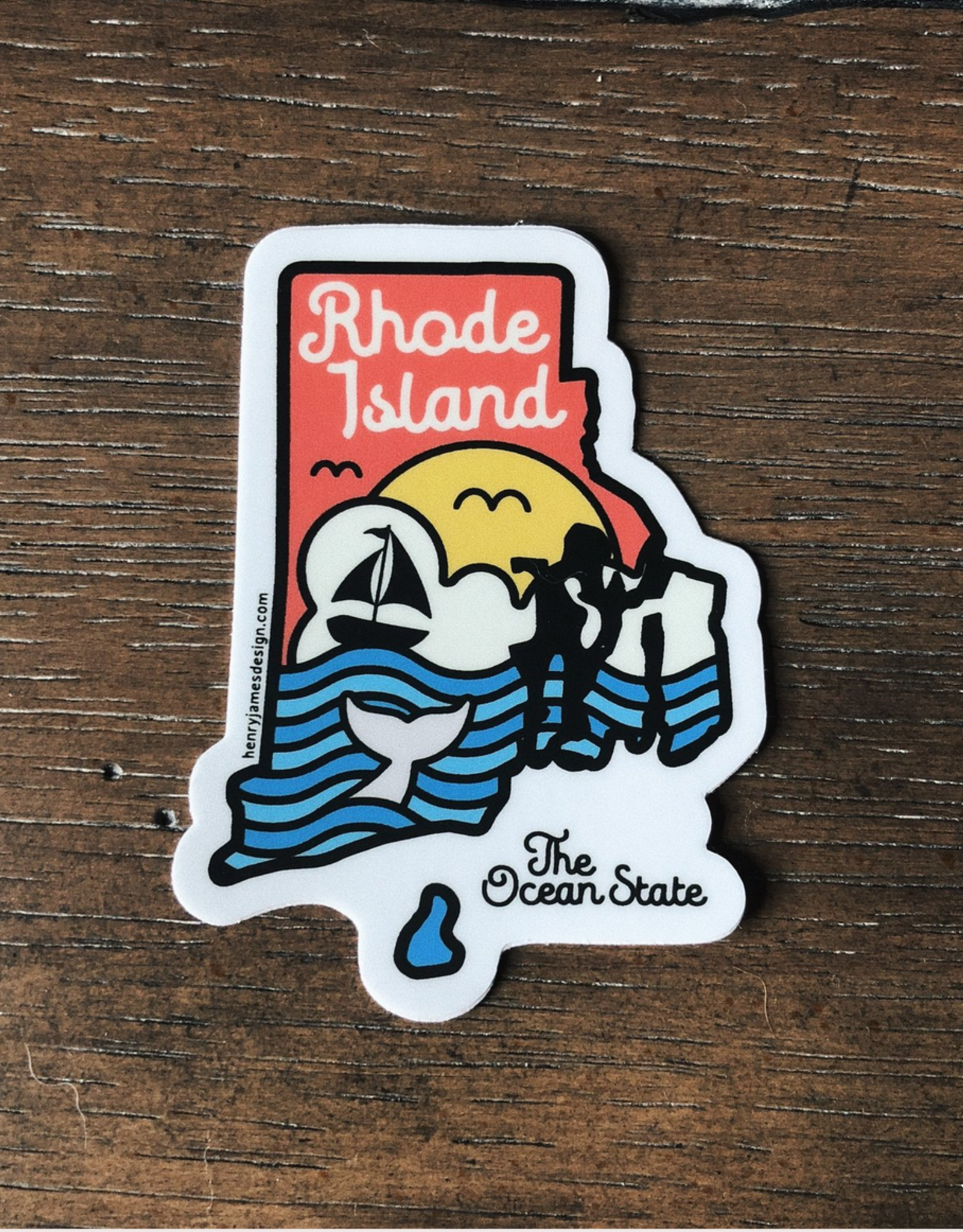 Rhode Island By Day Sticker