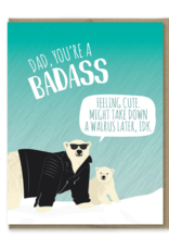 Badass Dad Greeting Card