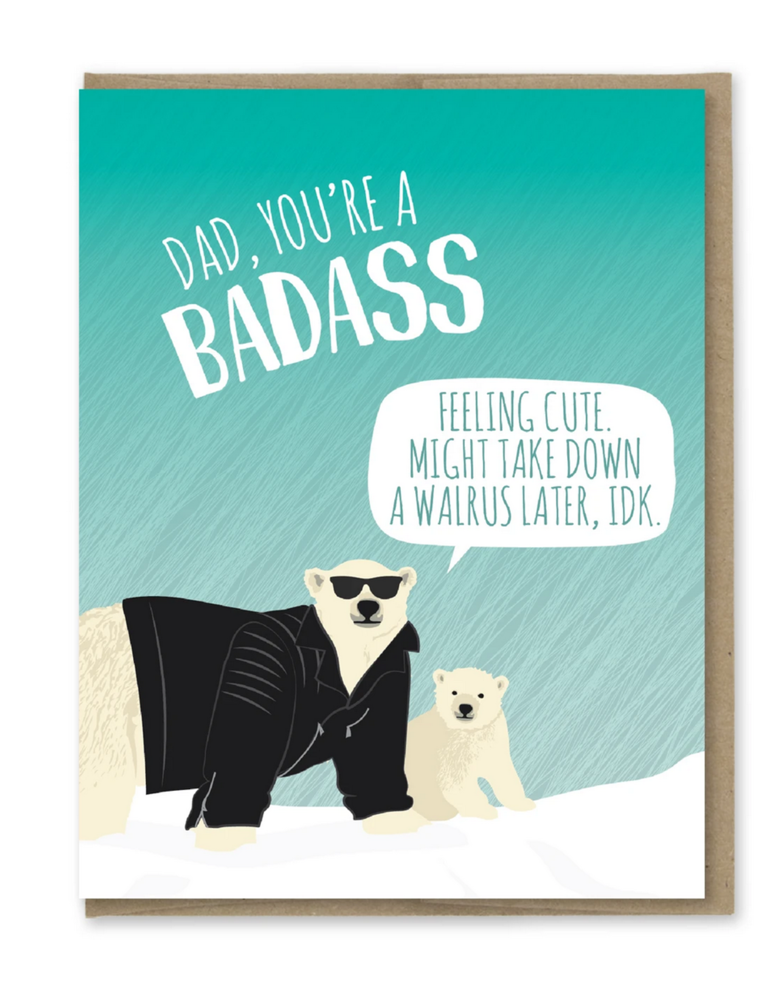 Badass Dad Greeting Card