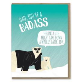 Badass Dad Greeting Card