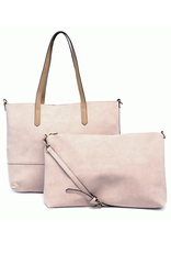 Brushed 2 in 1 Tote :  Barely Pink