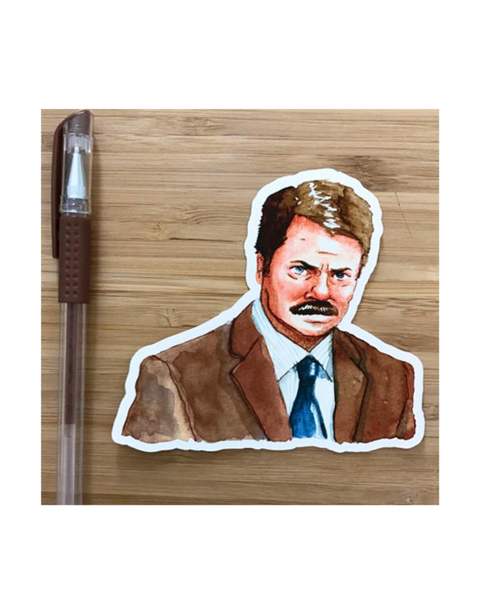 Ron Swanson Parks Rec Sticker Home