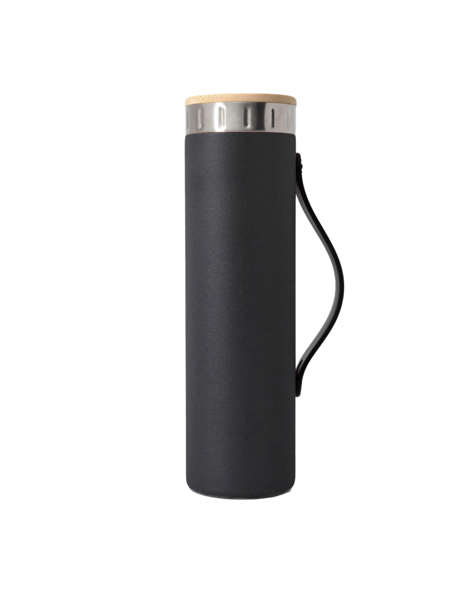 Iconic Matte Black Water Bottle with Strap - 20 oz