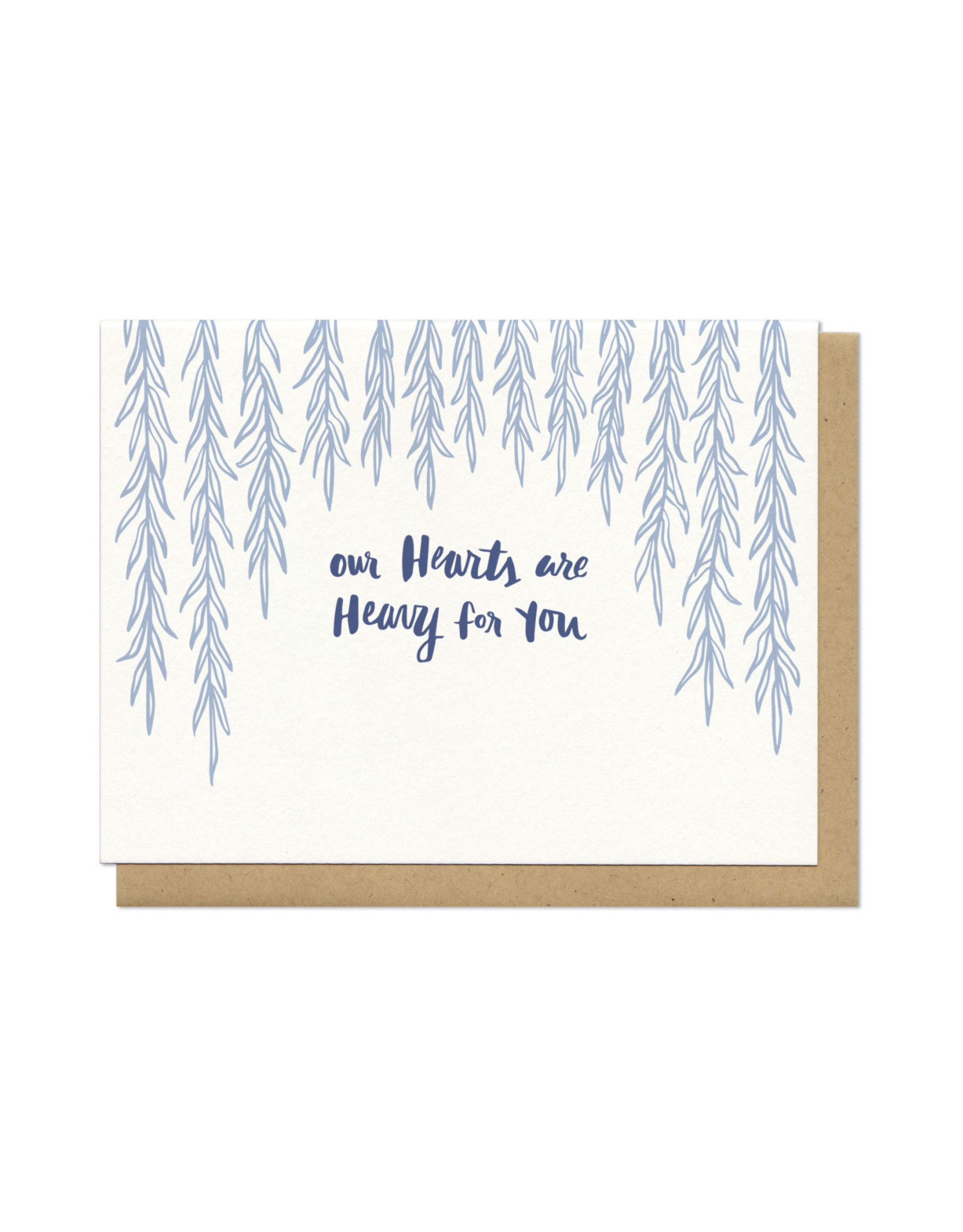 Heavy Hearts (Light Blue) Greeting Card