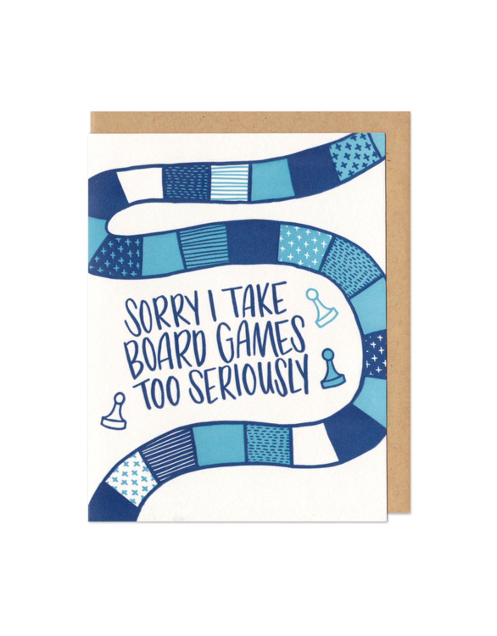 Sorry I Take Board Games Too Seriously (Blues) Greeting Card