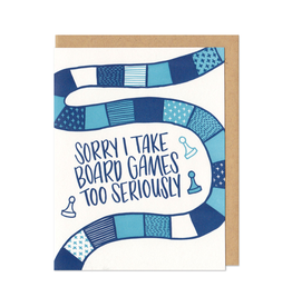 Sorry I Take Board Games Too Seriously (Blues) Greeting Card