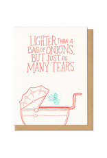 Lighter Than A Bag Of Onions (red) Greeting Card