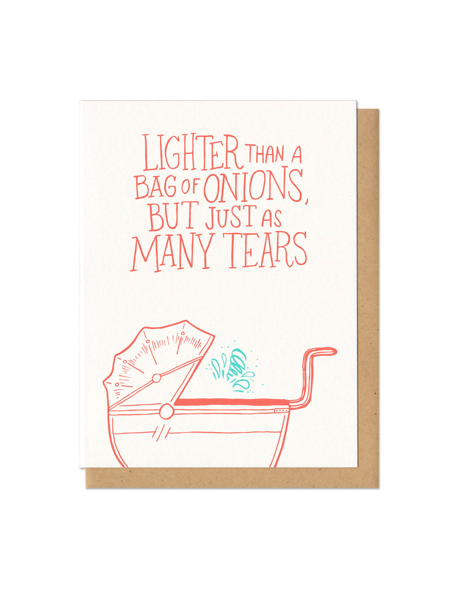 Lighter Than A Bag Of Onions (red) Greeting Card