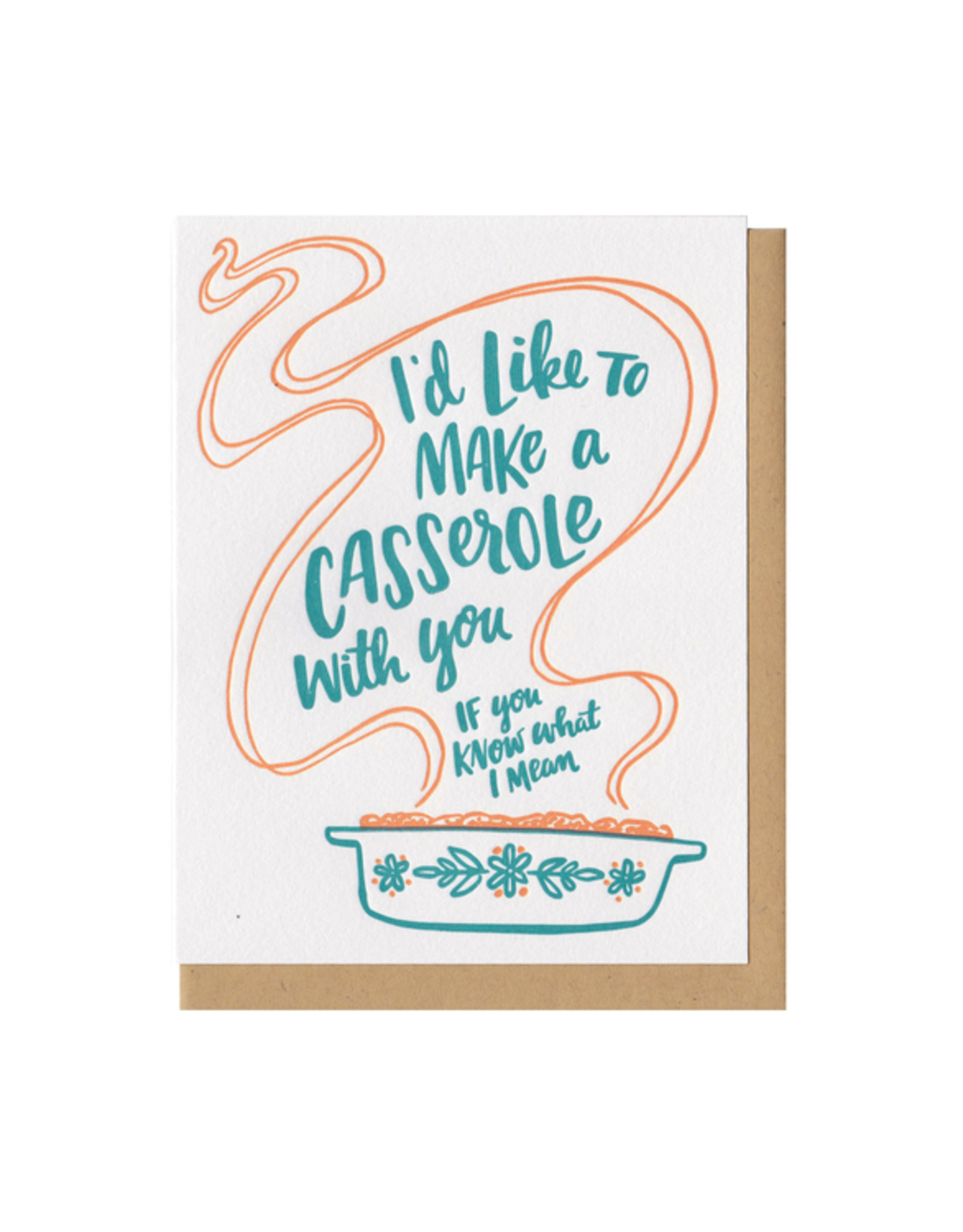 I'd Like to Make a Casserole...(Teal) Greeting Card