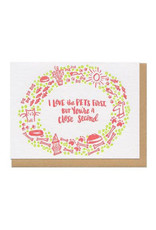 I Love The Pets First  (Lime) Greeting Card