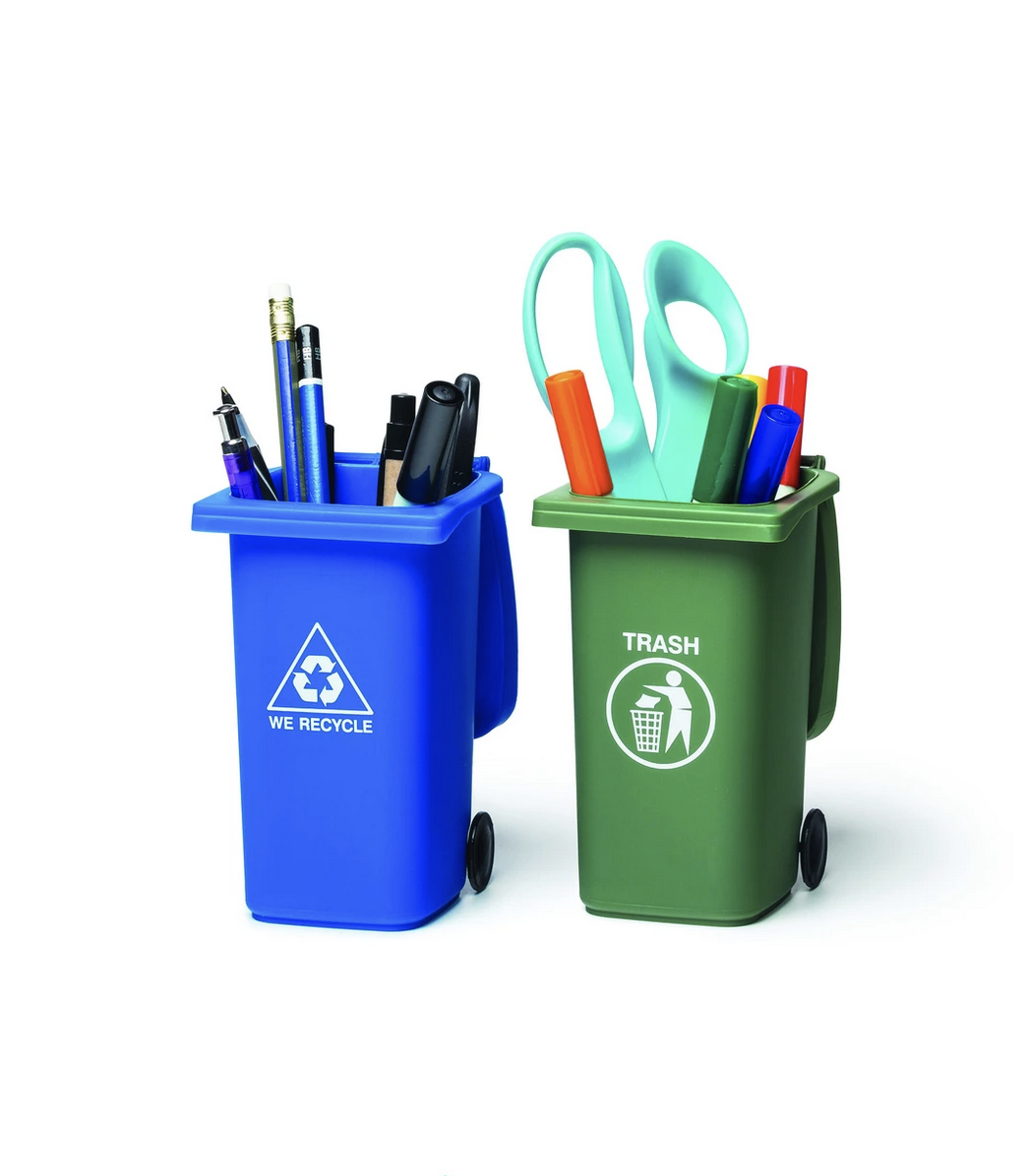 Mini Trash Can and Recycle Can Desk Set Home