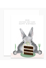 Another Grey Hare Birthday Greeting Card