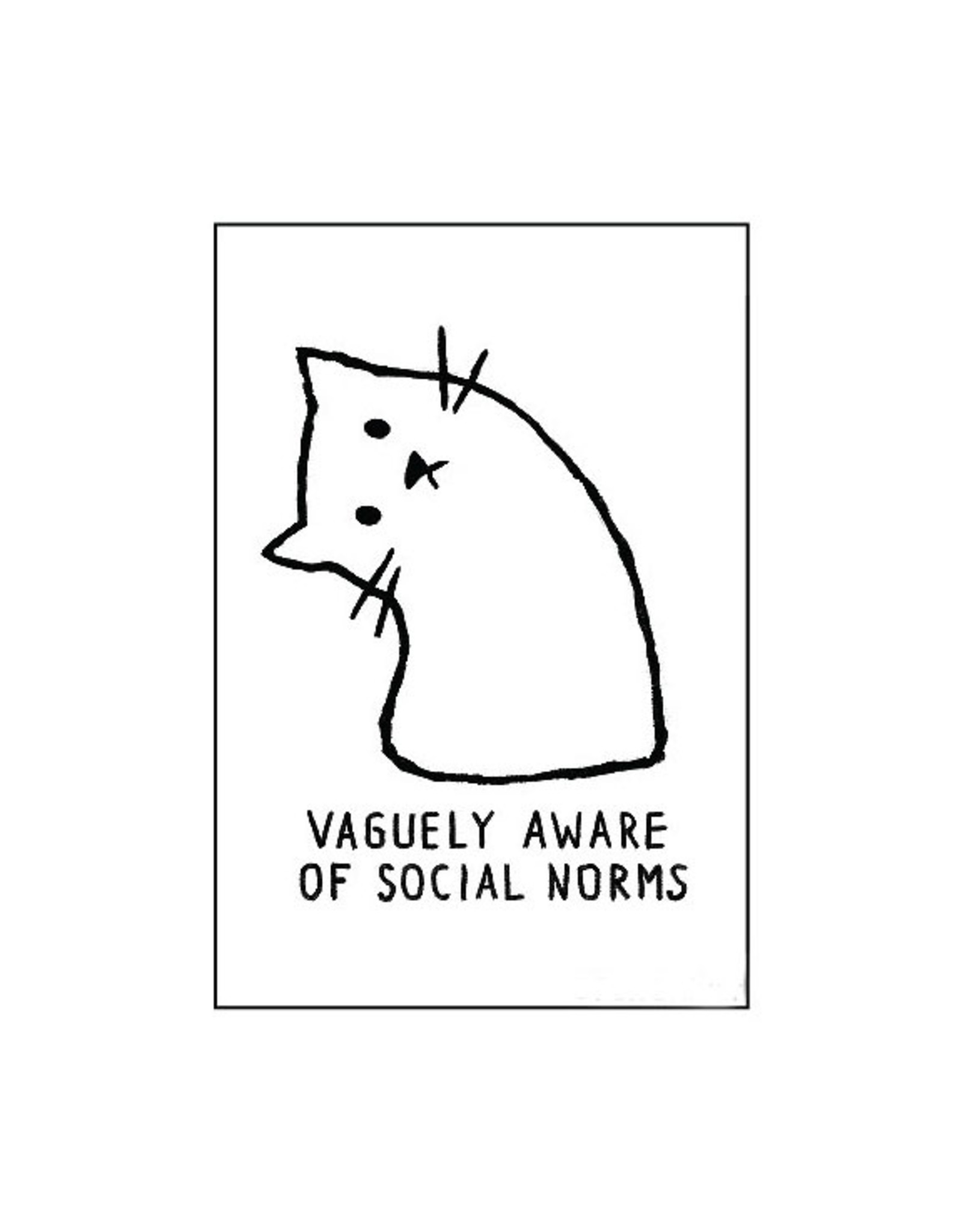 Vaguely Aware of Social Norms (Cat) Magnet