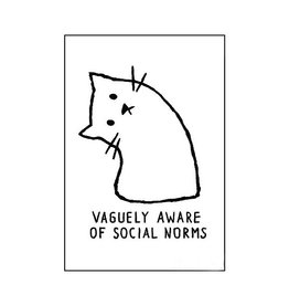 Vaguely Aware of Social Norms (Cat) Magnet