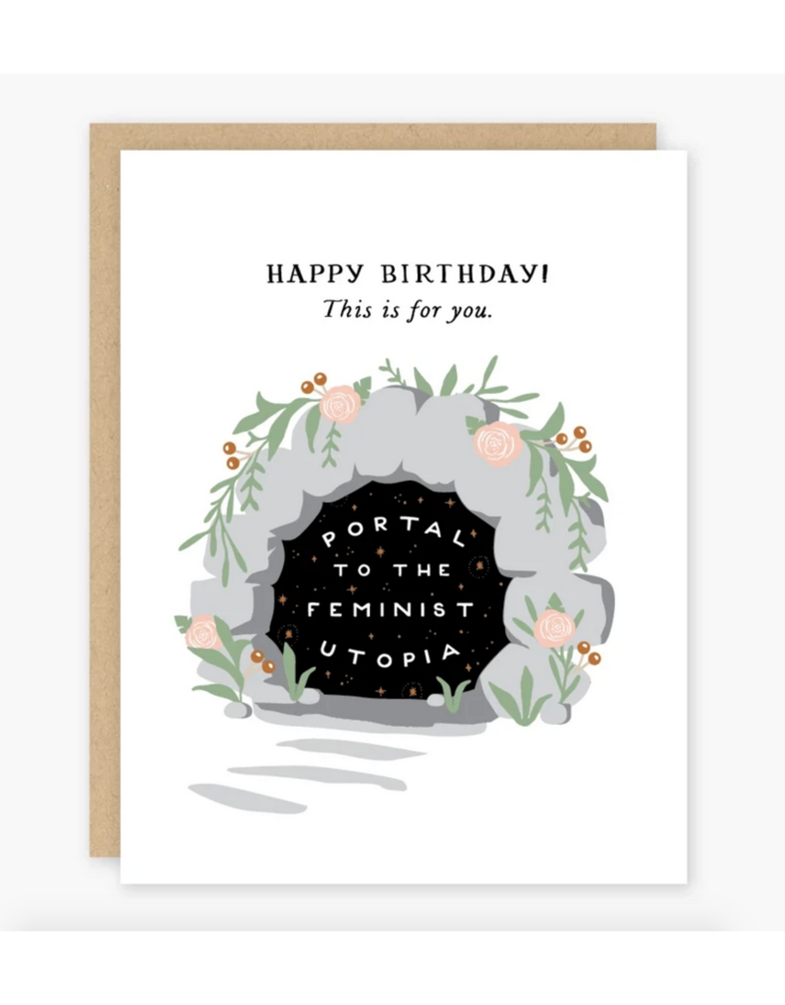 Happy Birthday Portal to the Feminist Utopia Greeting Card