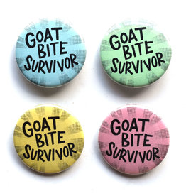 Goat Bite Survivor Button