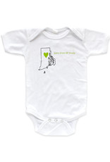 Love from Lil' Rhody Onesie - (Green Heart)