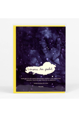 To the Moon and Back Crescent Greeting Card