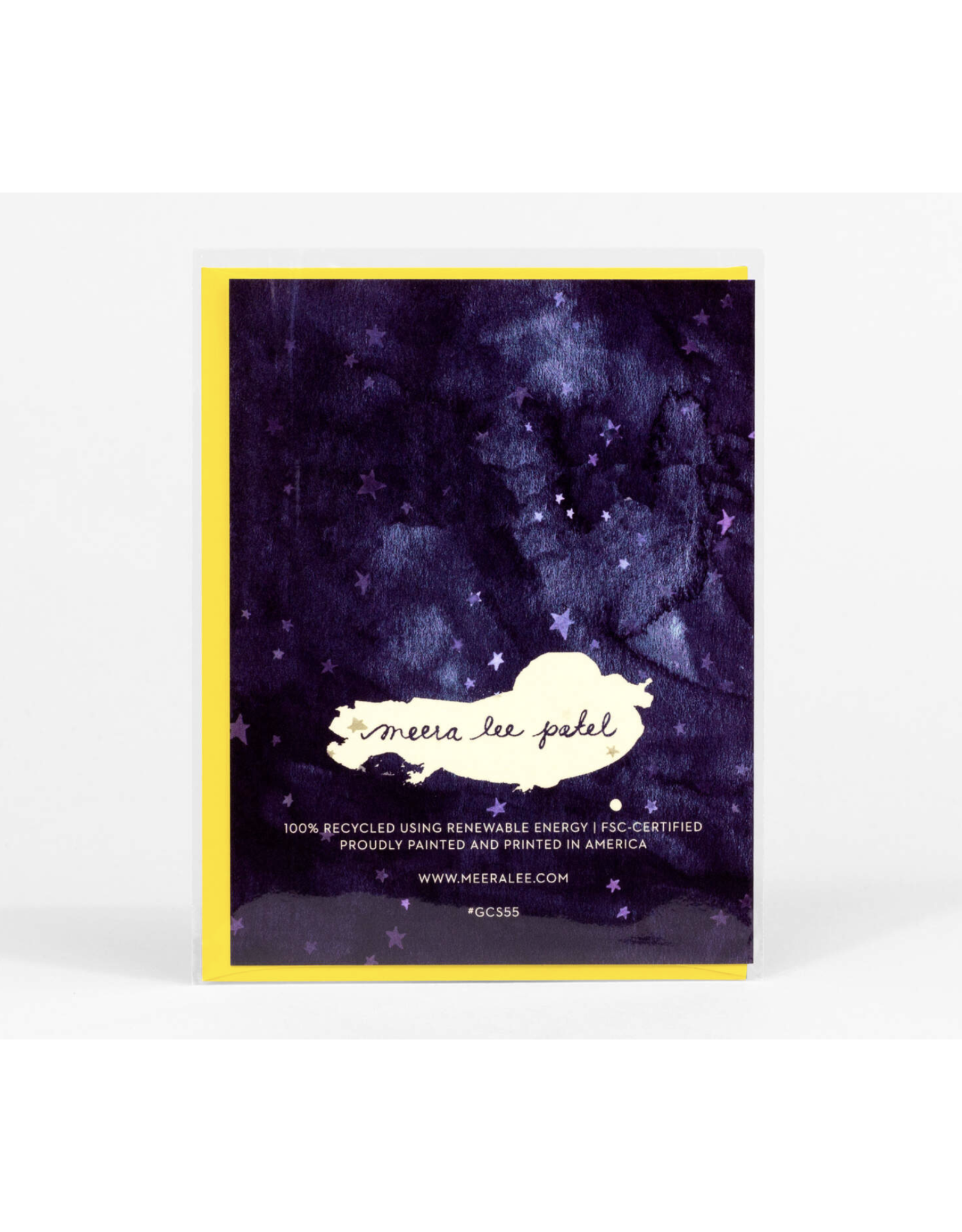 To the Moon and Back Crescent Greeting Card