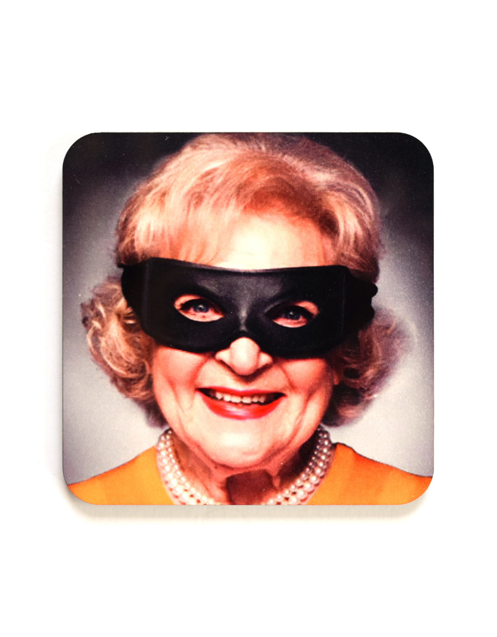 Masked Betty White Coaster