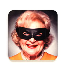 Masked Betty White Coaster