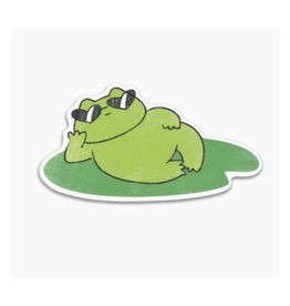 Floral Crown Frog Vinyl Sticker - Tadpole Goals – TinyBeeCards