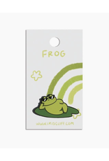 Cool Frog Lily Enamel Pin