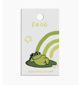 Cool Frog Lily Enamel Pin