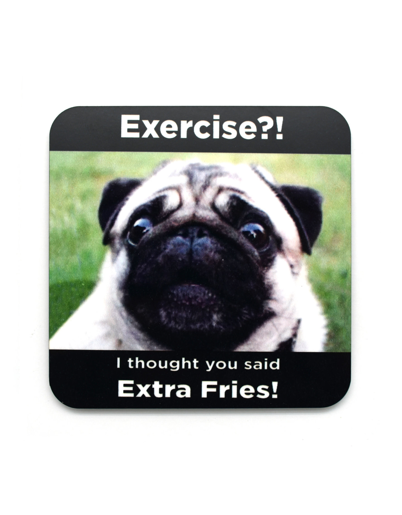 Extra Fries Pug Coaster
