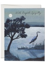 Blue Heron With Sympathy Greeting Card