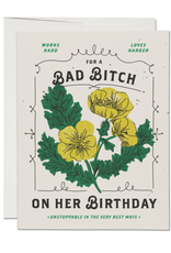 For a Bad Bitch On Her Birthday Greeting Card