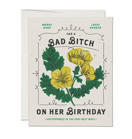For a Bad Bitch On Her Birthday Greeting Card