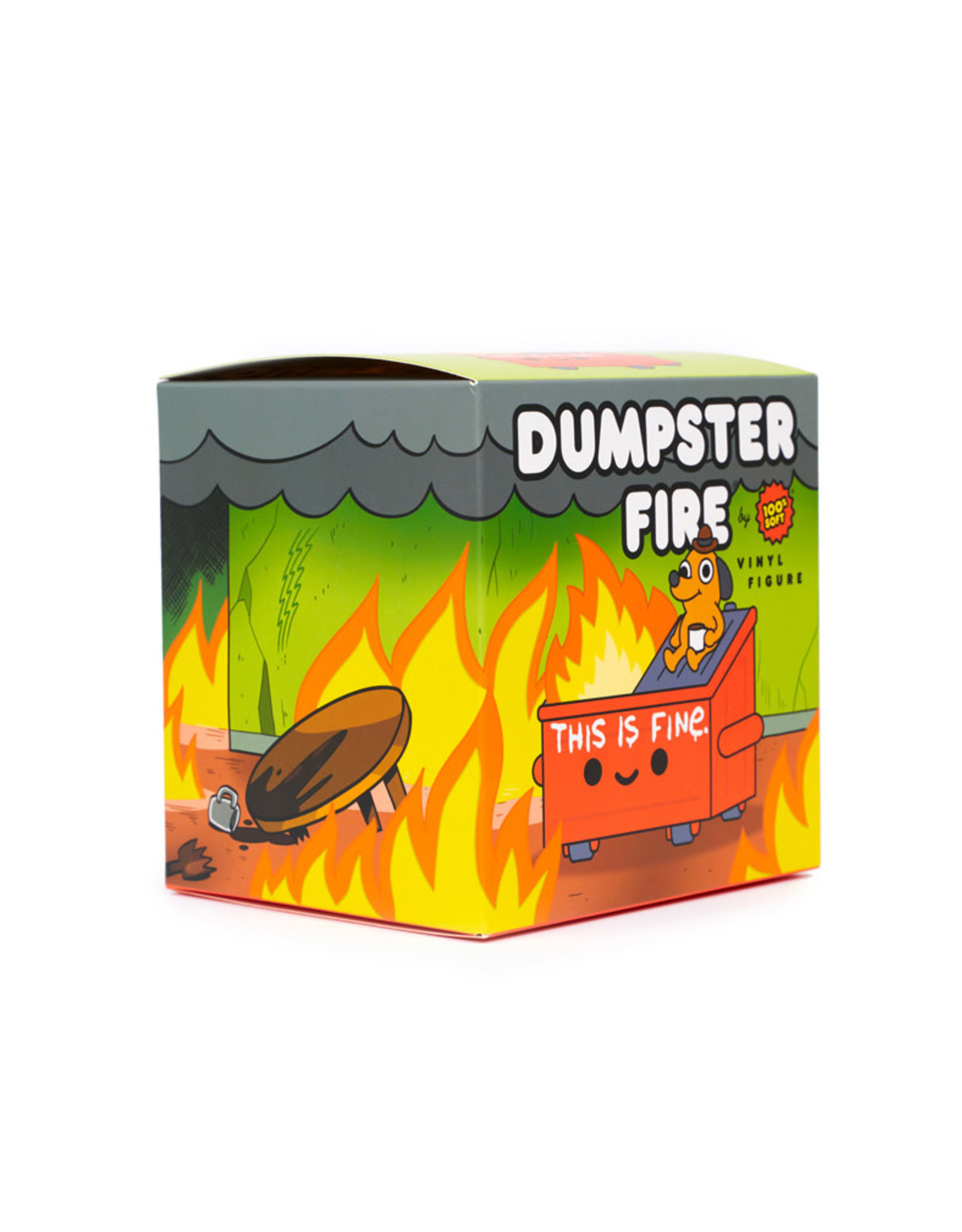 This Is Fine Dumpster Fire Figure