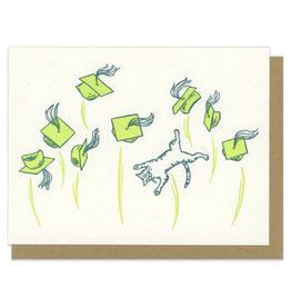 Graduation Caps/Cat Greeting Card