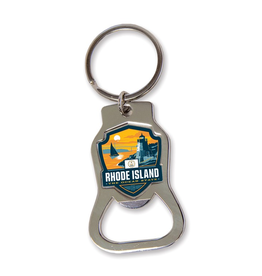 RI the Ocean State Bottle Opener Keychain