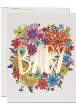 Baby Wreath Gold Foil Greeting Card