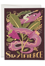 Stay Fierce Snake Greeting Card
