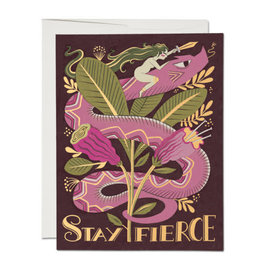 Stay Fierce Snake Greeting Card