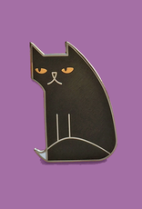 Not Amewsed Black Cat Pin