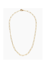 Paper Clip Chain Necklace - Gold