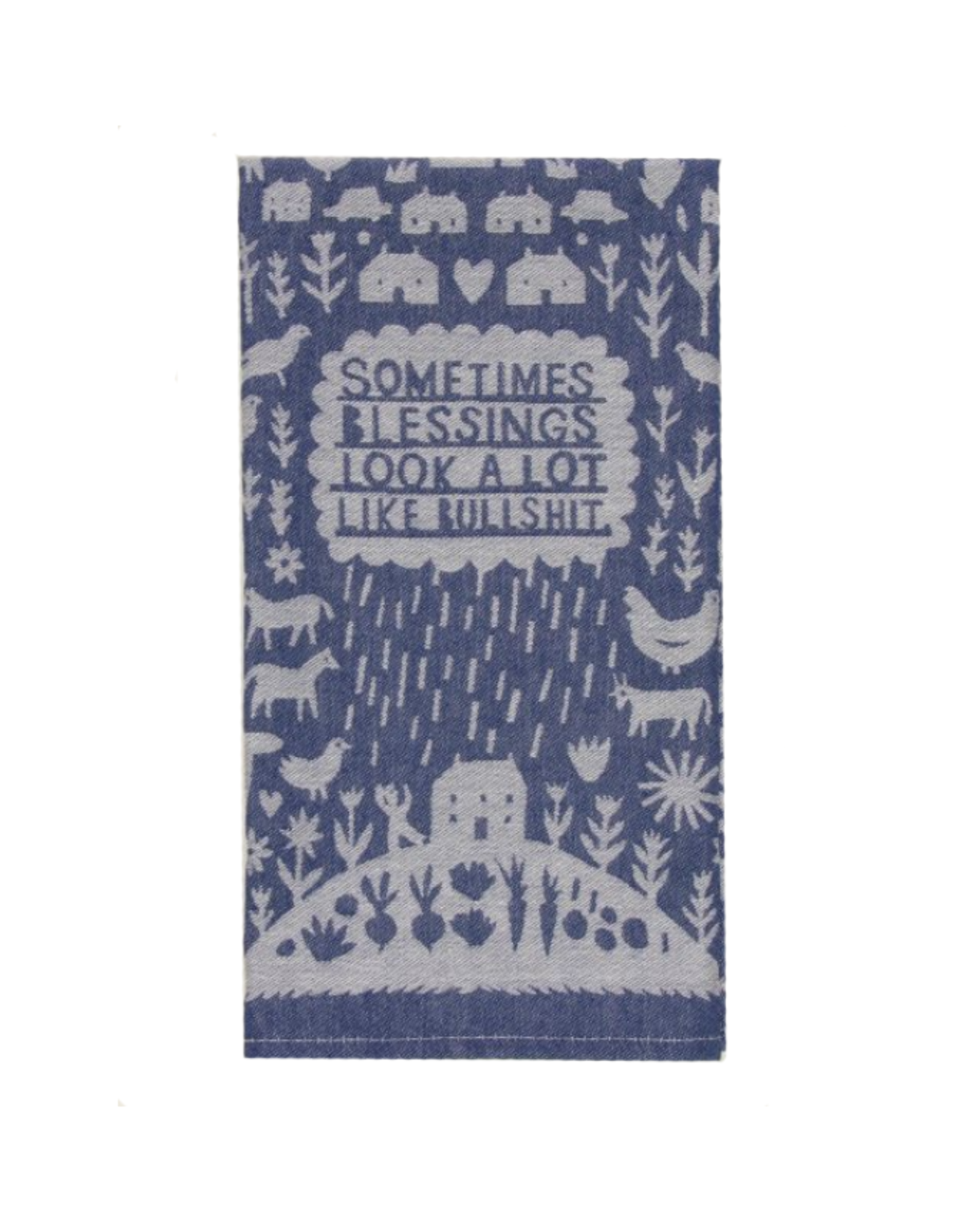 Bullshit Blessings Dish Towel