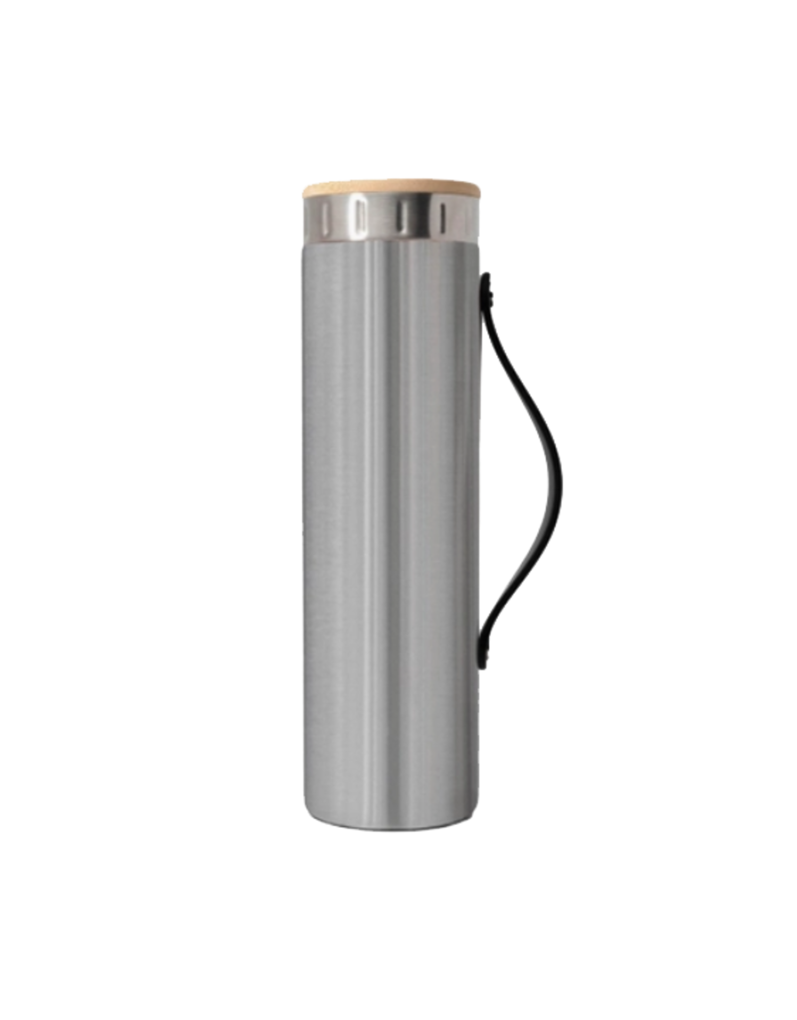 Iconic Brushed Steel Water Bottle with Strap - 20 oz