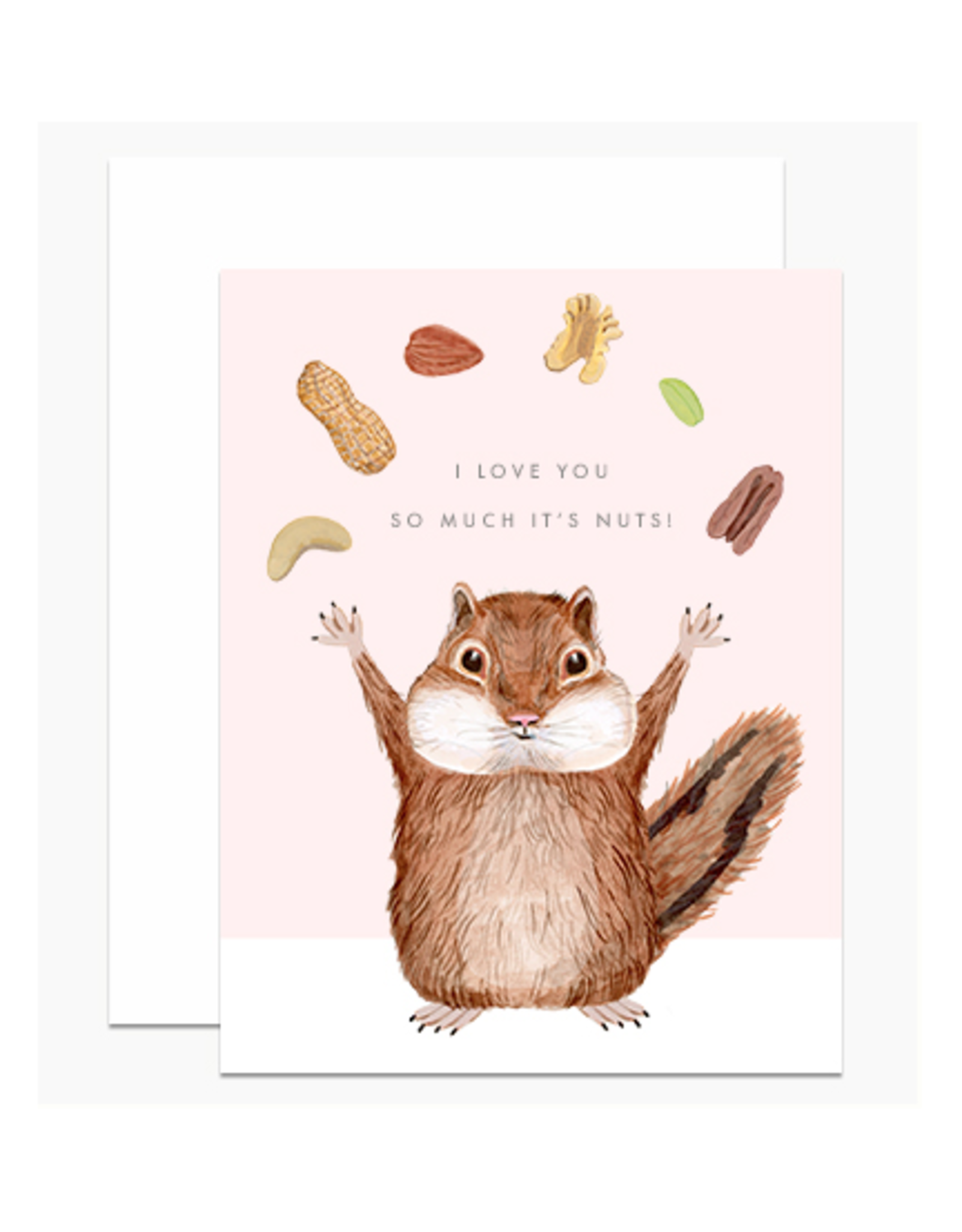 Love You So Much It's Nuts Chipmunk Greeting Card