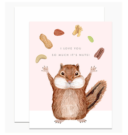 Love You So Much It's Nuts Chipmunk Greeting Card