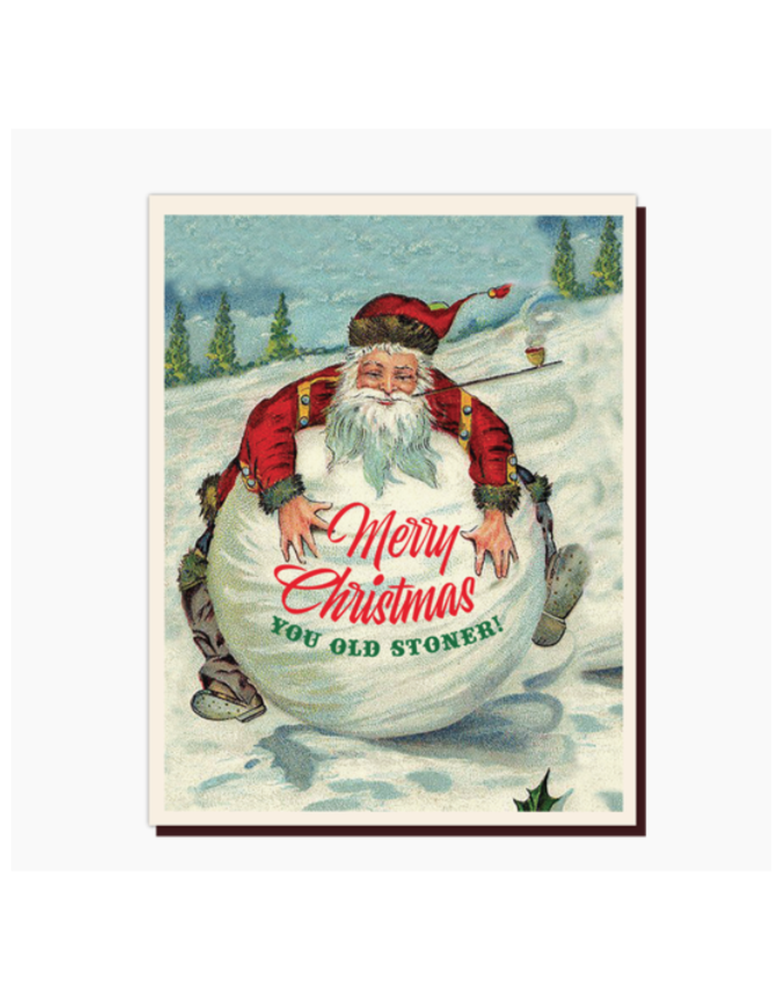 Stoned Santa Greeting Card