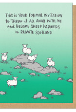 Scotland Sheep Farmer Greeting Card